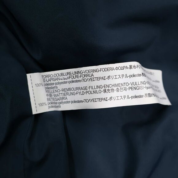 Zara Mens Puffer Bomber Jacket XL Blue Sherpa Lined Collar Full Zip Coat - Picture 14 of 16